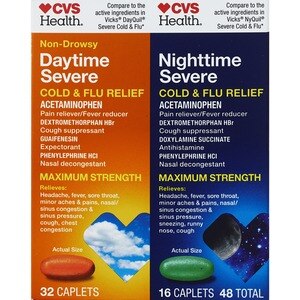 CVS Health Daytime And Nighttime Severe Cold & Flu Relief Caplets