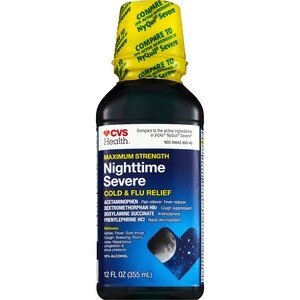 CVS Health Maximum Strength Nighttime Severe Cold & Flu Relief Liquid