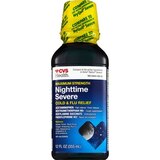 CVS Health Maximum Strength Nighttime Severe Cold & Flu Relief Liquid , 12 OZ, thumbnail image 1 of 10
