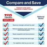 CVS Health Maximum Strength Nighttime Severe Cold & Flu Relief Liquid , 12 OZ, thumbnail image 4 of 10