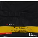 CVS Health Confidence Ultra Thin Pads, Ultimate, 14CT, thumbnail image 5 of 5