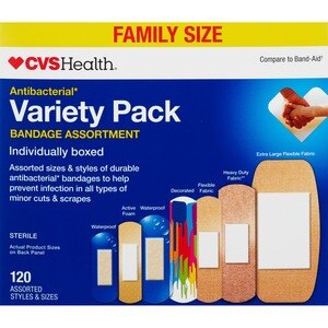 CVS Health Variety Pack Bandage Assortment, 120 CT