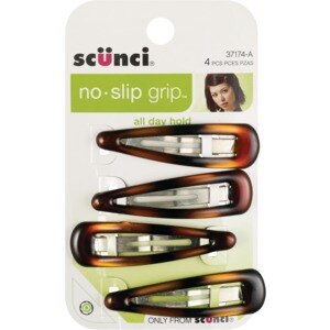 Scunci All Day Hold Snap Clips, 4/Pack