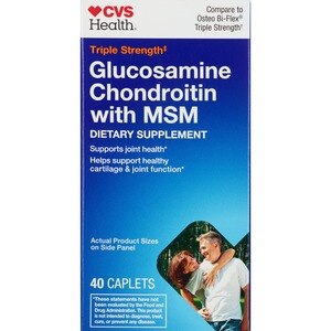 CVS Health Triple Strength Glucosamine Chondroitin Caplets, 40CT