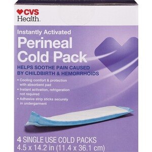 CVS Health - Compresa fría para el área perineal, se activa al instante, 4 u.