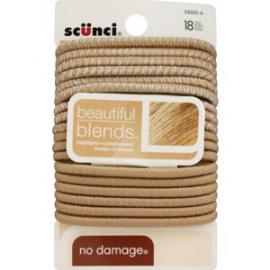 Scunci Beautiful Blends Elastics, Blonde, 18 Ct , CVS