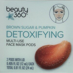 Beauty 360 Brown Sugar & Pumpkin Detoxifying Multi-Use Face Mask Pods, 2CT