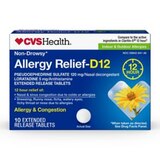 CVS Health Allergy Relief-D12 Extended Release Tablets, Non-Drowsy, thumbnail image 1 of 7