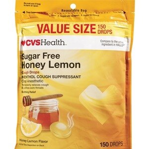  CVS Health Sugar Free Honey Lemon Cough Drops, 150 CT 