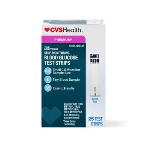 CVS Health True Metrix Self Monitoring Blood Glucose Test Strips, 50 Count
