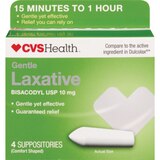 CVS Health Gentle Laxative Suppositories, thumbnail image 1 of 2