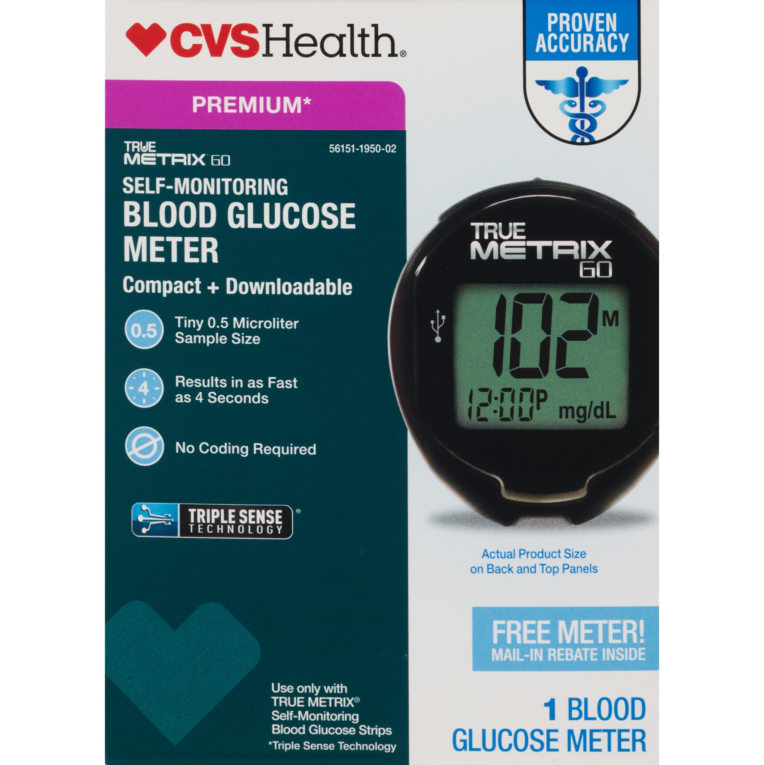 CVS Health True Metrix Go Blood Glucose Meter