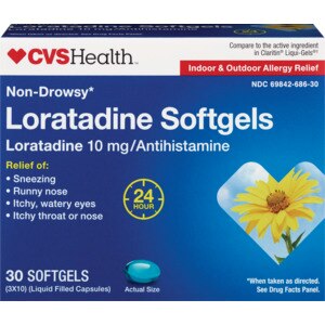 CVS Health 24HR Non Drowsy Loratadine Softgels, 30 Ct