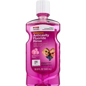 CVS Health Kids Anticavity Fluoride Rinse, Bubblegum, 16.9 Oz - 16 Oz