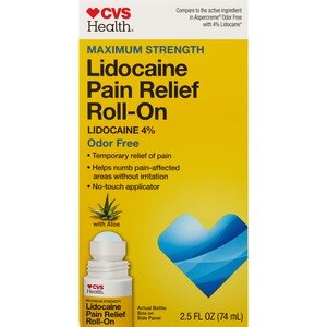 CVS Health Maximum Strength Lidocaine Pain Relief Roll-On, 2.5 FL Oz - 2.5 Oz