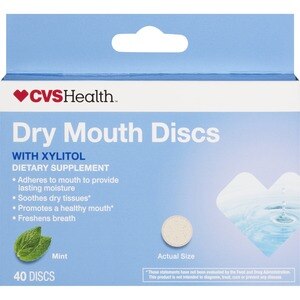 CVS Health - Discos para boca seca con xilitol, Mint, 40 u.
