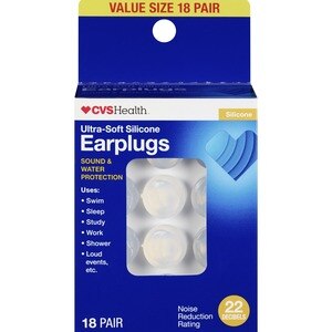 CVS Health Ultra-Soft Silicone Earplugs, 18 Pair - 36 Ct
