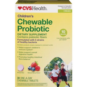 CVS Health - Probióticos para niños en tabletas masticables, Berry, 30 u.