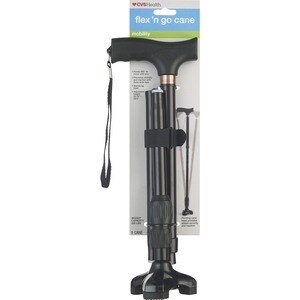  CVS Folding Flex Cane, Black 