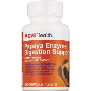 cvs health digestion support papaya enzyme chewable tablets 100ct