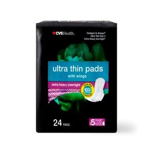 L. Overnight Pads with Wings Extra Long Ultra Thin Chlorine Free Unscented  - 36 ct pkg