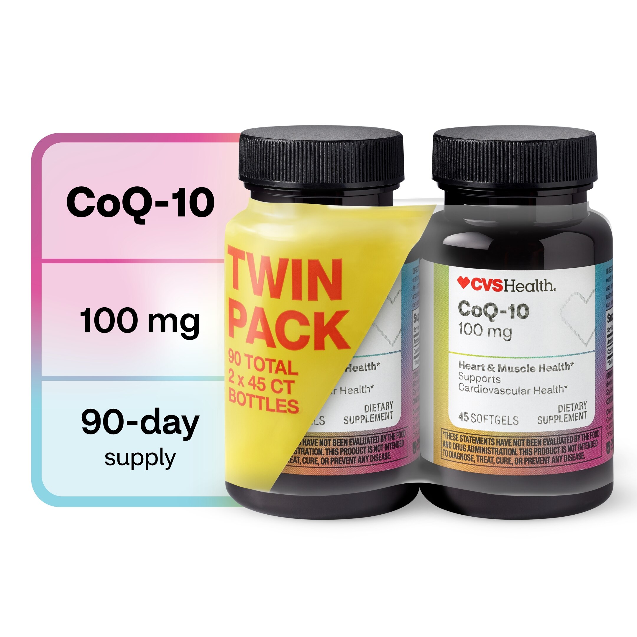 CVS Health Twin Pack CoQ-10 Softgels, 90 Ct - 45 Ct