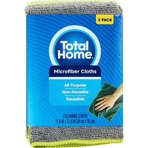 Total Home Microfiber Cloths, 3CT