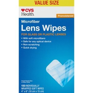 CVS Health Microfiber Pre-Moistened Lens Wipes - 150 ct | CVS
