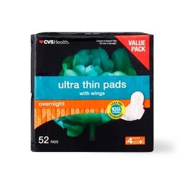 Always Ultra Thin Overnight Pads with Wings, Size 4, Overnight, 96 CT :  : Health & Personal Care