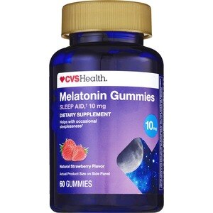 CVS Health Melatonin 10 MG Gummies, Strawberry, 60 Ct