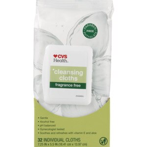 CVS Health Cleansing Cloths, Fragrance Free, 32CT 