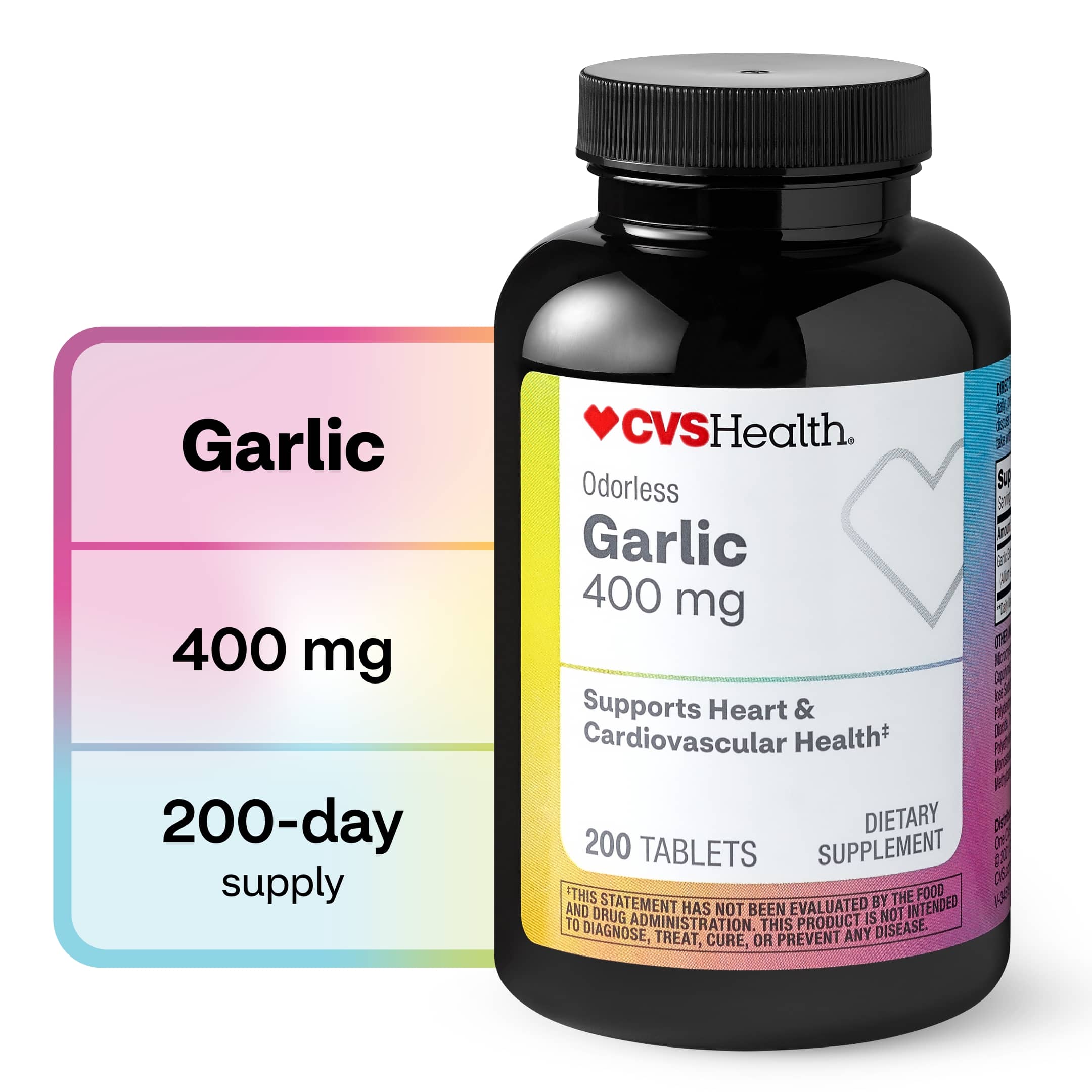 CVS Health - Ajo sin olor en cápsulas, 400 mg, 200 u.