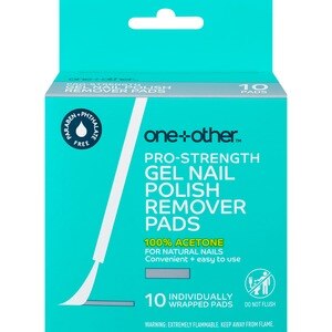 one+other Pro Strength 100% Acetone Gel Nail Polish Remover Pads