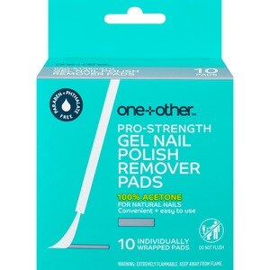 One+other Pro Strength 100% Acetone Gel Nail Polish Remover Pads, 10 Ct , CVS