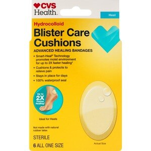  CVS Health Advanced Healing Blister Care Cushions Hydrocolloid Bandages, 6CT 