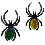 Spooky Village Spider Gem Rings, Assorted Colors, 24ct, thumbnail image 3 of 3