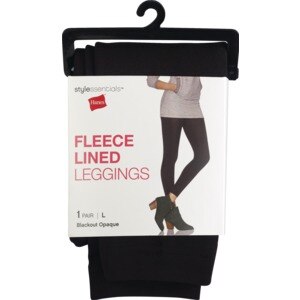 Customer Reviews: Style Essentials by Hanes Fleece Lined Leggings, Blackout  Opaque - CVS Pharmacy