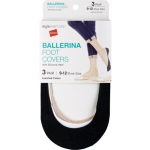 Style Essentials By Hanes Ballerina Foot Covers, Assorted Colors, Sizes 9-12 - 3 Ct , CVS