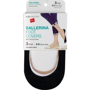 Style Essentials By Hanes Ballerina Foot Covers, Assorted Colors, Sizes 5-9 - 3 Ct , CVS