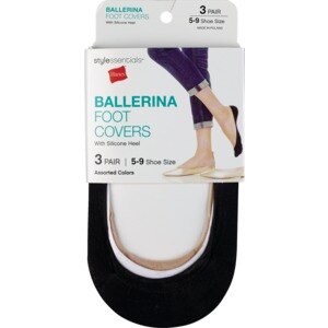 Style Essentials by Hanes Ballerina Foot Covers, Assorted Colors