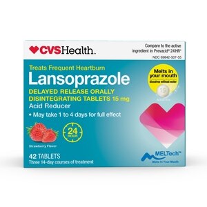  CVS Health Lansoprazole Delayed Release Tablets, Strawberry, 15 mg, 42 CT 