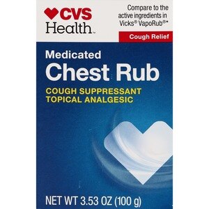 CVS Health Medicated Chest Rub Cough Suppressant, 3.53 Oz