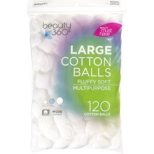 Beauty 360 Cotton Balls Large, 120 Ct , CVS