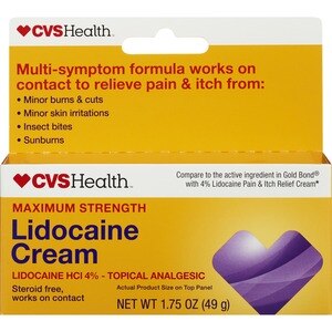 CVS Health Maximum Strength Lidocaine Cream, 1.75 Oz