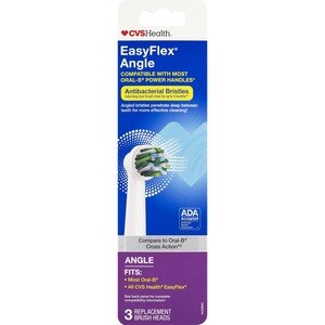 CVS Health EasyFlex Angle Replacement Brush Heads, 3 Ct