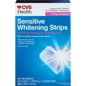 CVS Health Sensitive - Tiras para blanqueamiento dental, tratamiento de 14 días