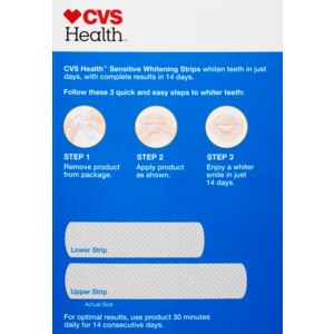 cvs health sensitive teeth whitening strips