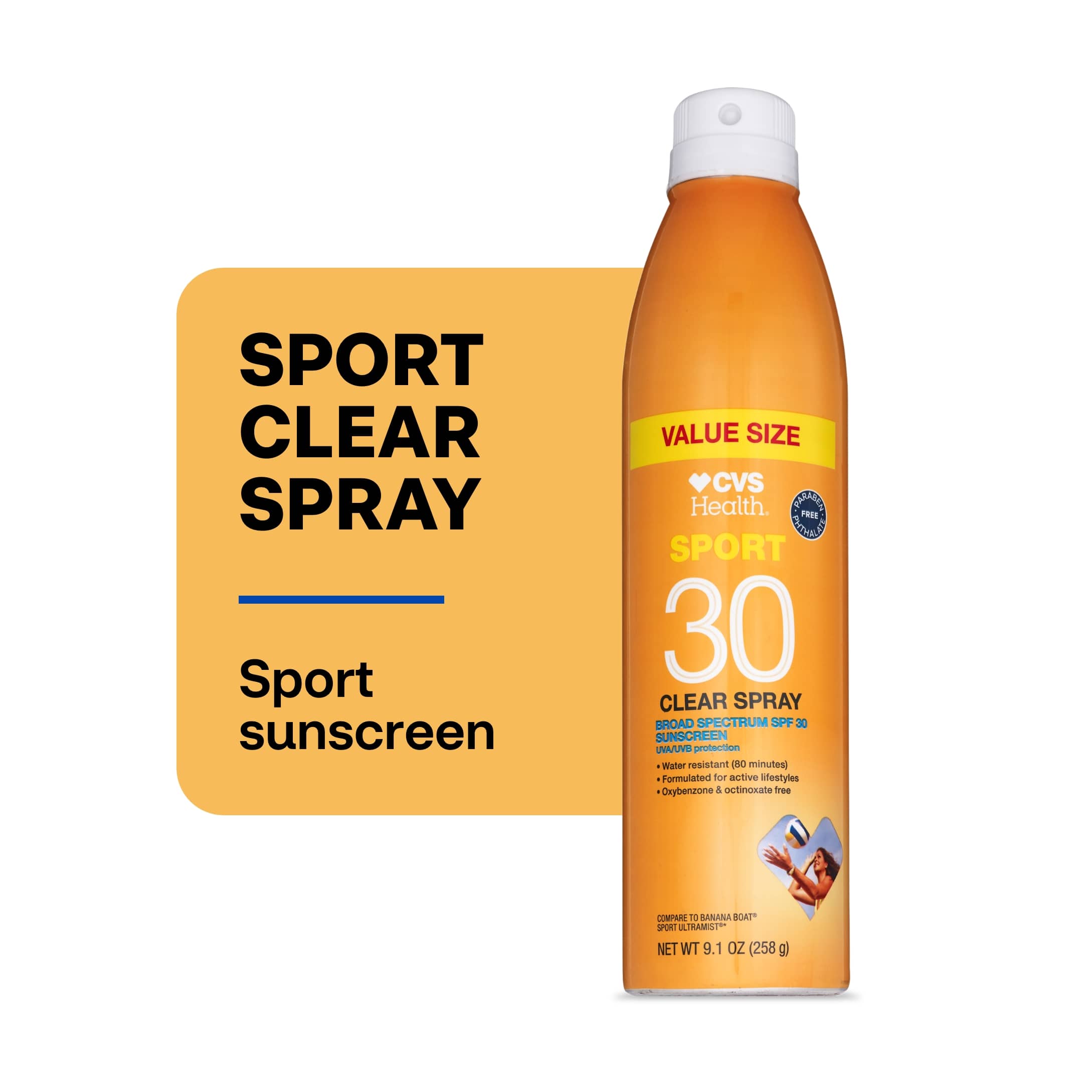 CVS Health Sport SPF 100 Clear Spray, 6 OZ
