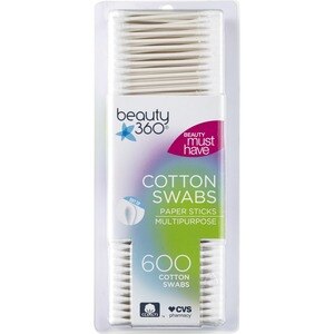 Beauty 360 Paper Stick Cotton Swabs, 600 Ct , CVS