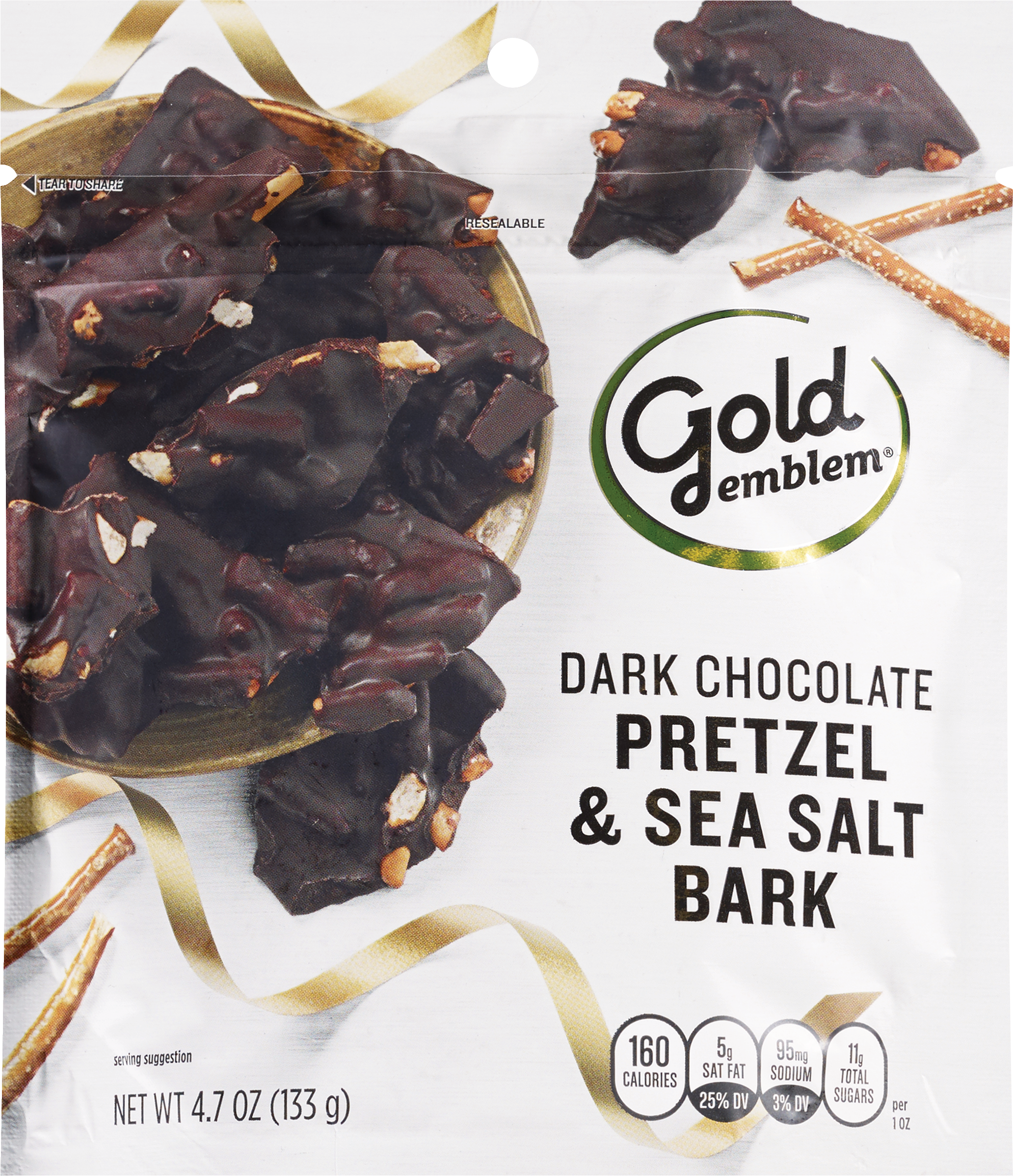 Gold Emblem Dark Chocolate Pretzel & Sea Salt Bark, 4.7 OZ 